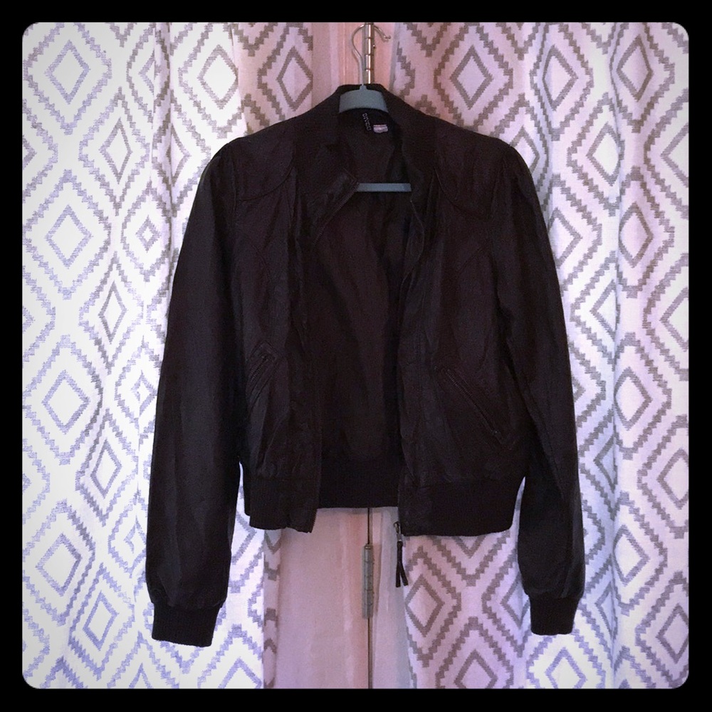 Leather Bomber Jacket
